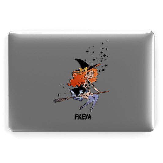 Orange Haired Personalised Witch Apple MacBook Case