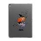 Orange Haired Personalised Witch Apple iPad Grey Case