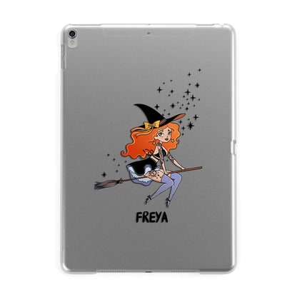 Orange Haired Personalised Witch Apple iPad Silver Case