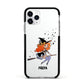 Orange Haired Personalised Witch Apple iPhone 11 Pro in Silver with Black Impact Case