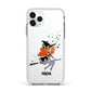 Orange Haired Personalised Witch Apple iPhone 11 Pro in Silver with White Impact Case