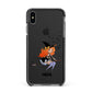Orange Haired Personalised Witch Apple iPhone Xs Max Impact Case Black Edge on Black Phone