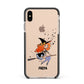 Orange Haired Personalised Witch Apple iPhone Xs Max Impact Case Black Edge on Gold Phone