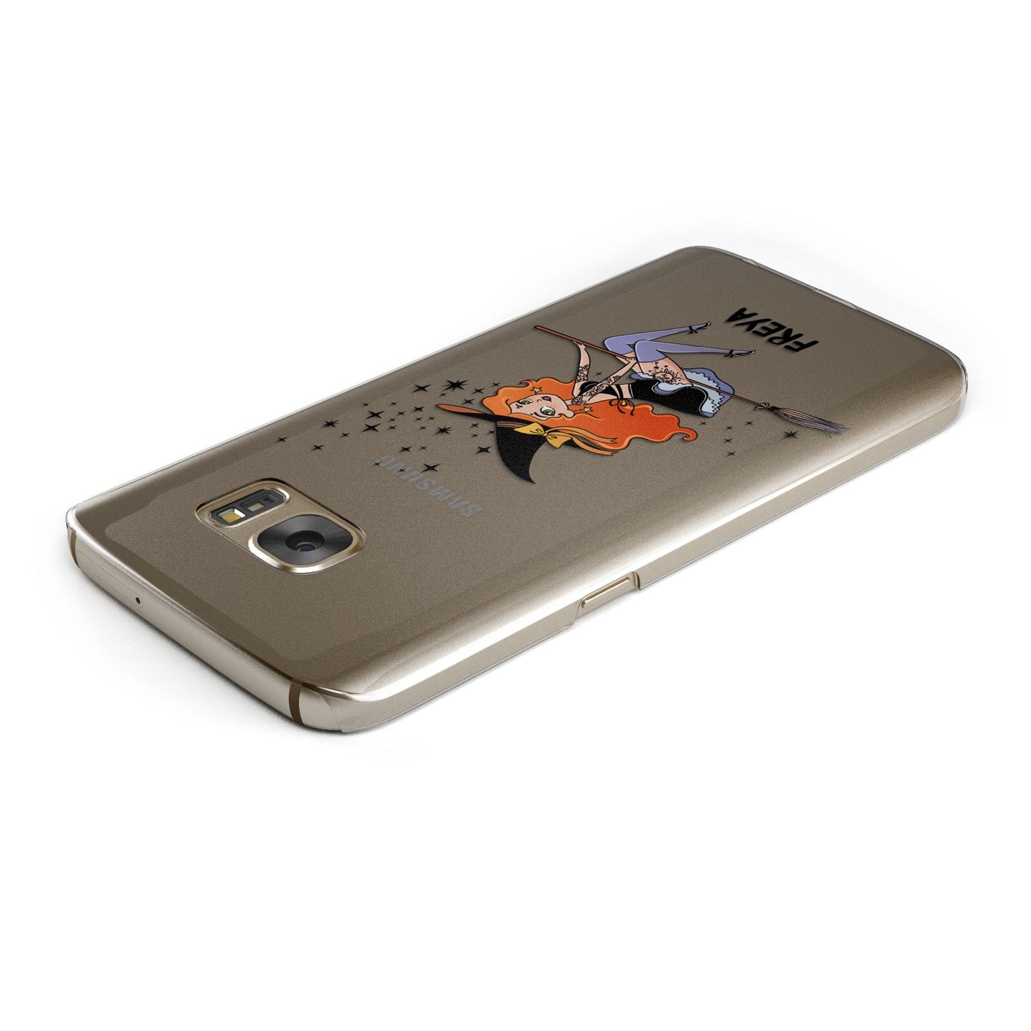 Orange Haired Personalised Witch Samsung Galaxy Case Top Cutout
