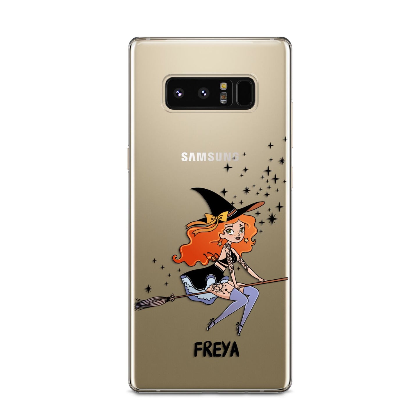 Orange Haired Personalised Witch Samsung Galaxy Note 8 Case