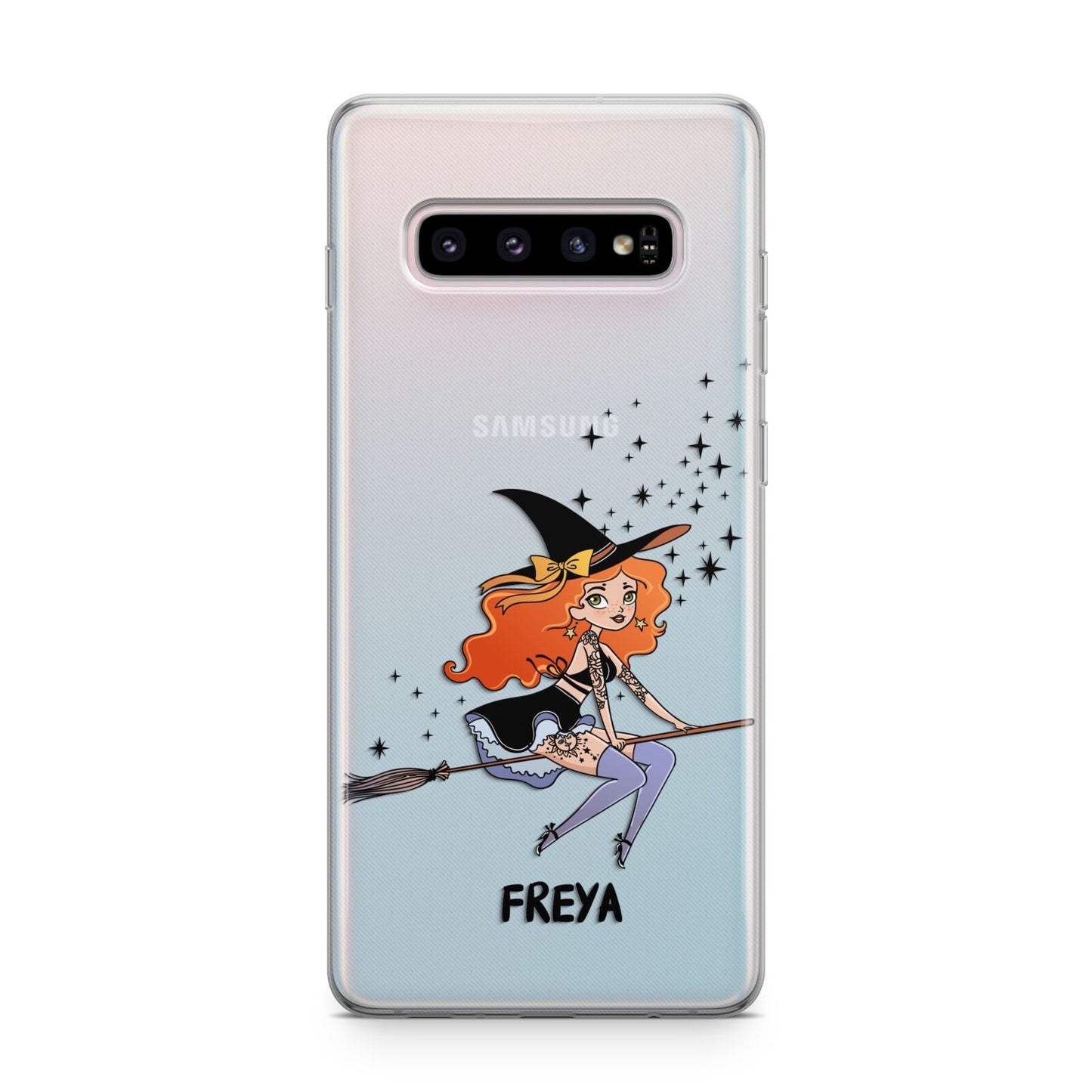 Orange Haired Personalised Witch Samsung Galaxy S10 Plus Case