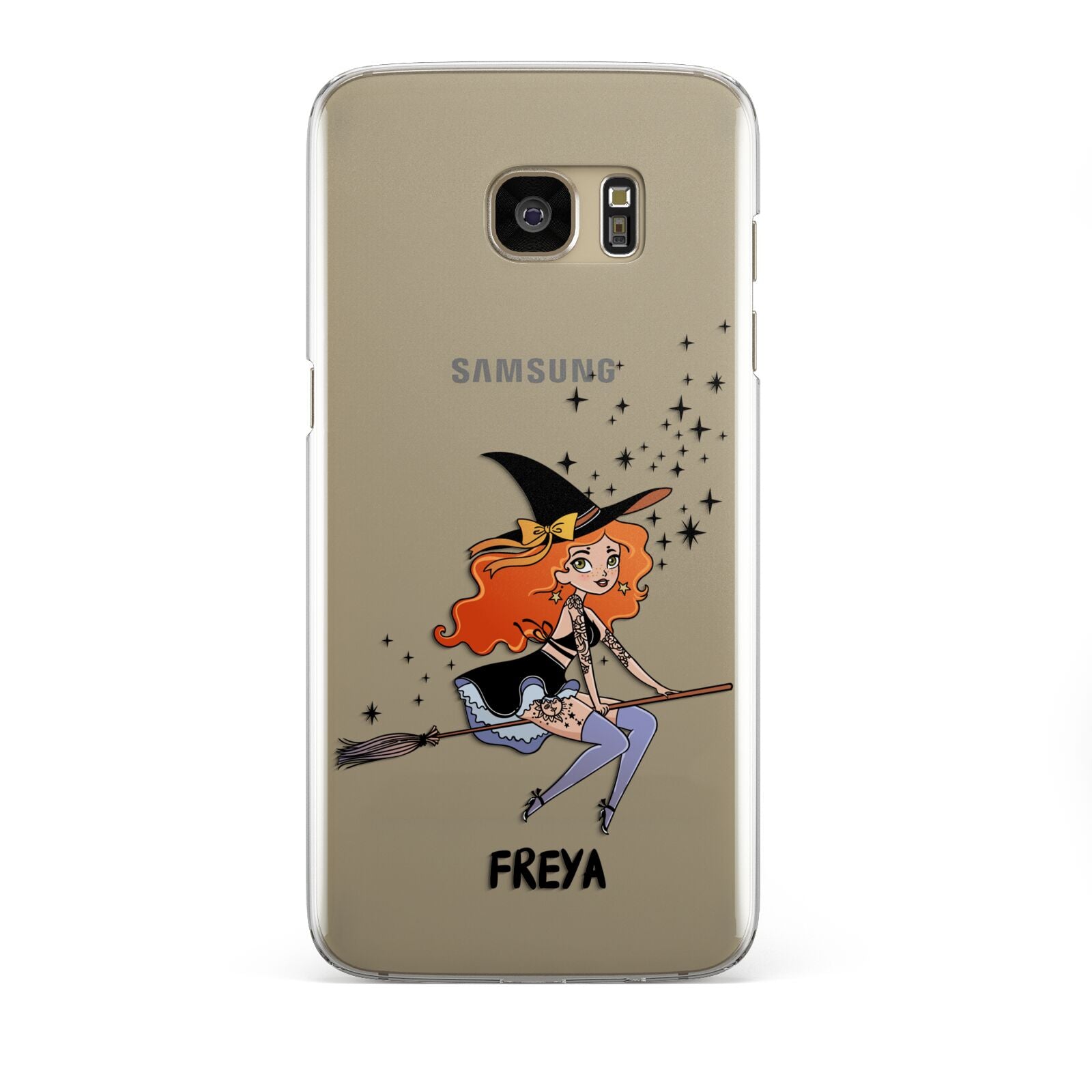 Orange Haired Personalised Witch Samsung Galaxy S7 Edge Case
