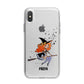 Orange Haired Personalised Witch iPhone X Bumper Case on Silver iPhone Alternative Image 1