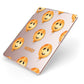 Orange Halloween Balloon Face Apple iPad Case on Rose Gold iPad Side View