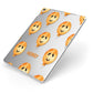 Orange Halloween Balloon Face Apple iPad Case on Silver iPad Side View