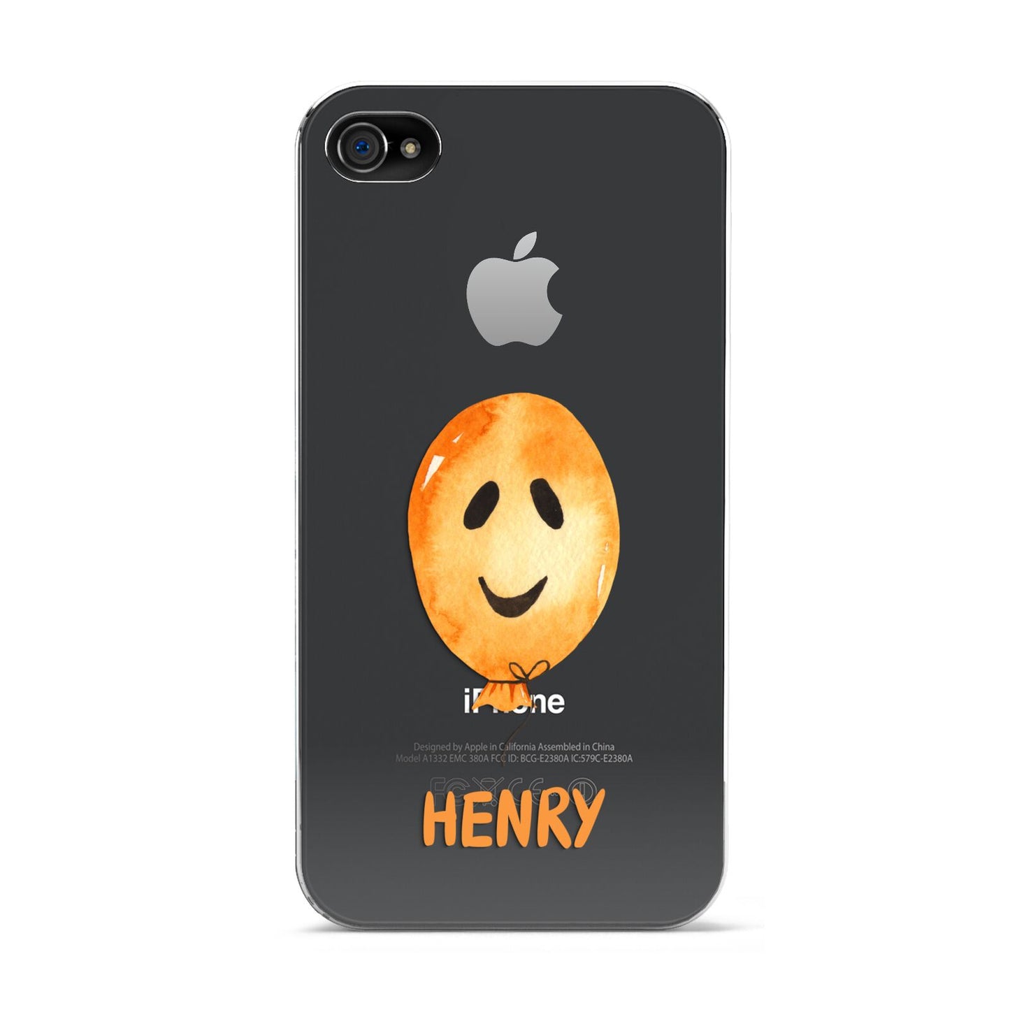 Orange Halloween Balloon Face Apple iPhone 4s Case