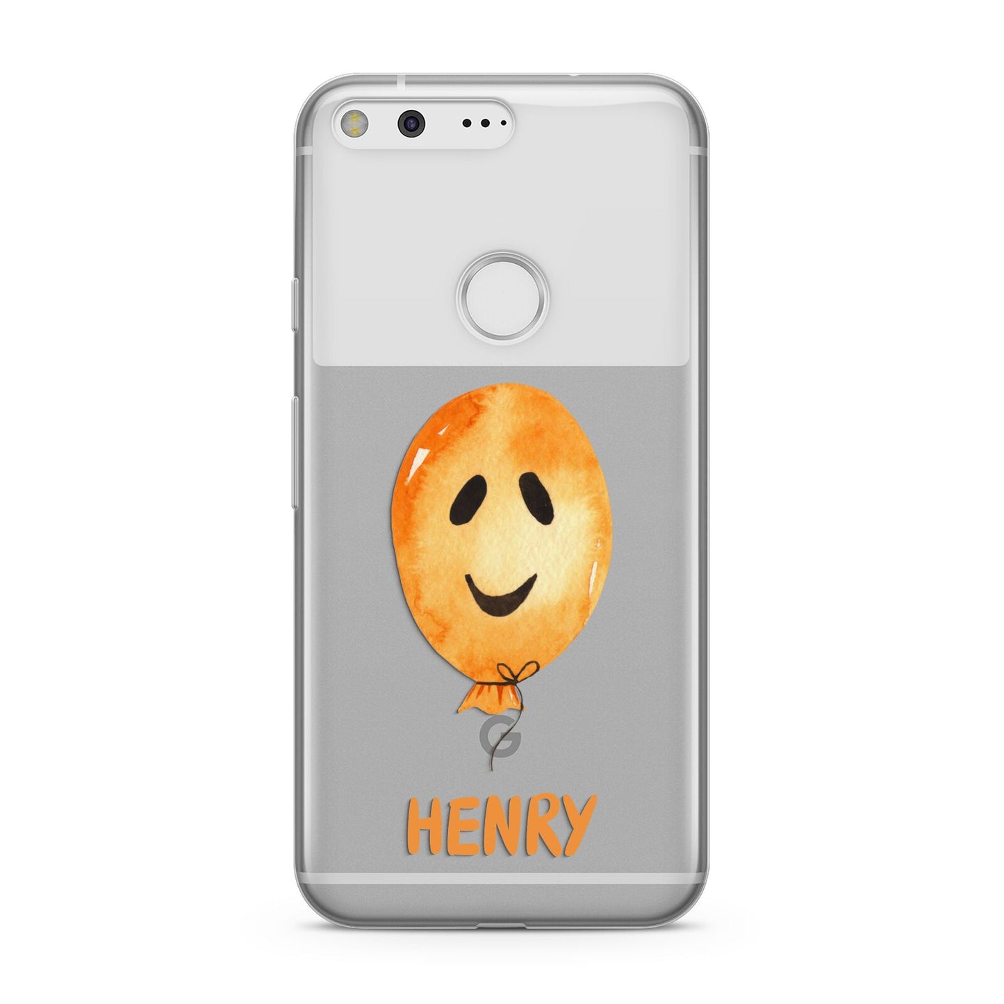 Orange Halloween Balloon Face Google Pixel Case