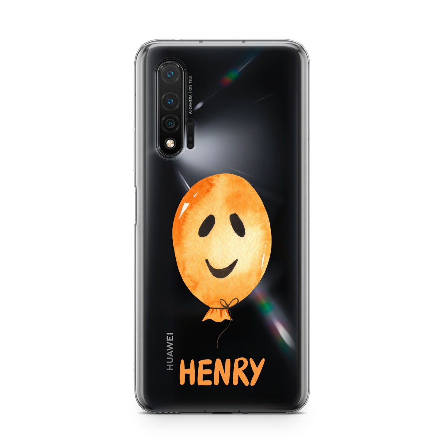 Orange Halloween Balloon Face Huawei Nova 6 Phone Case