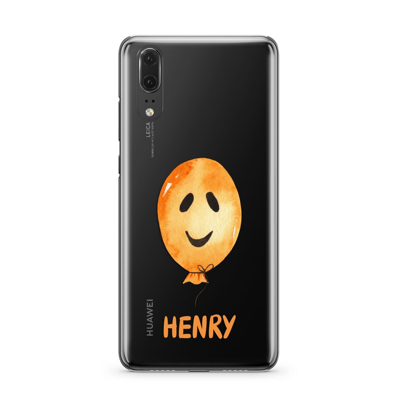 Orange Halloween Balloon Face Huawei P20 Phone Case