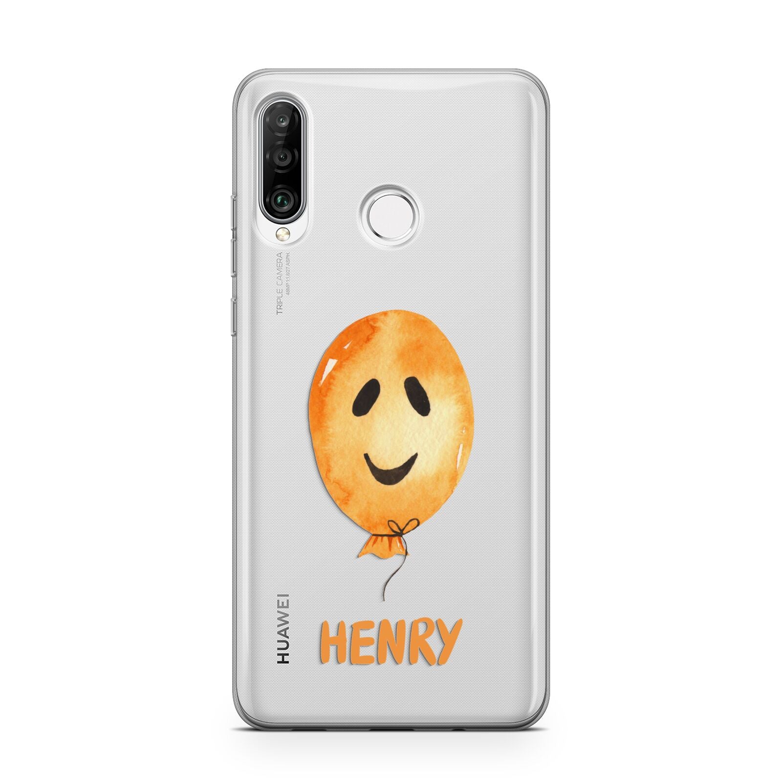 Orange Halloween Balloon Face Huawei P30 Lite Phone Case