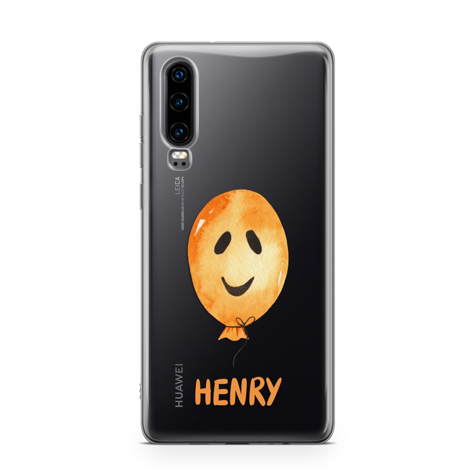 Orange Halloween Balloon Face Huawei P30 Phone Case