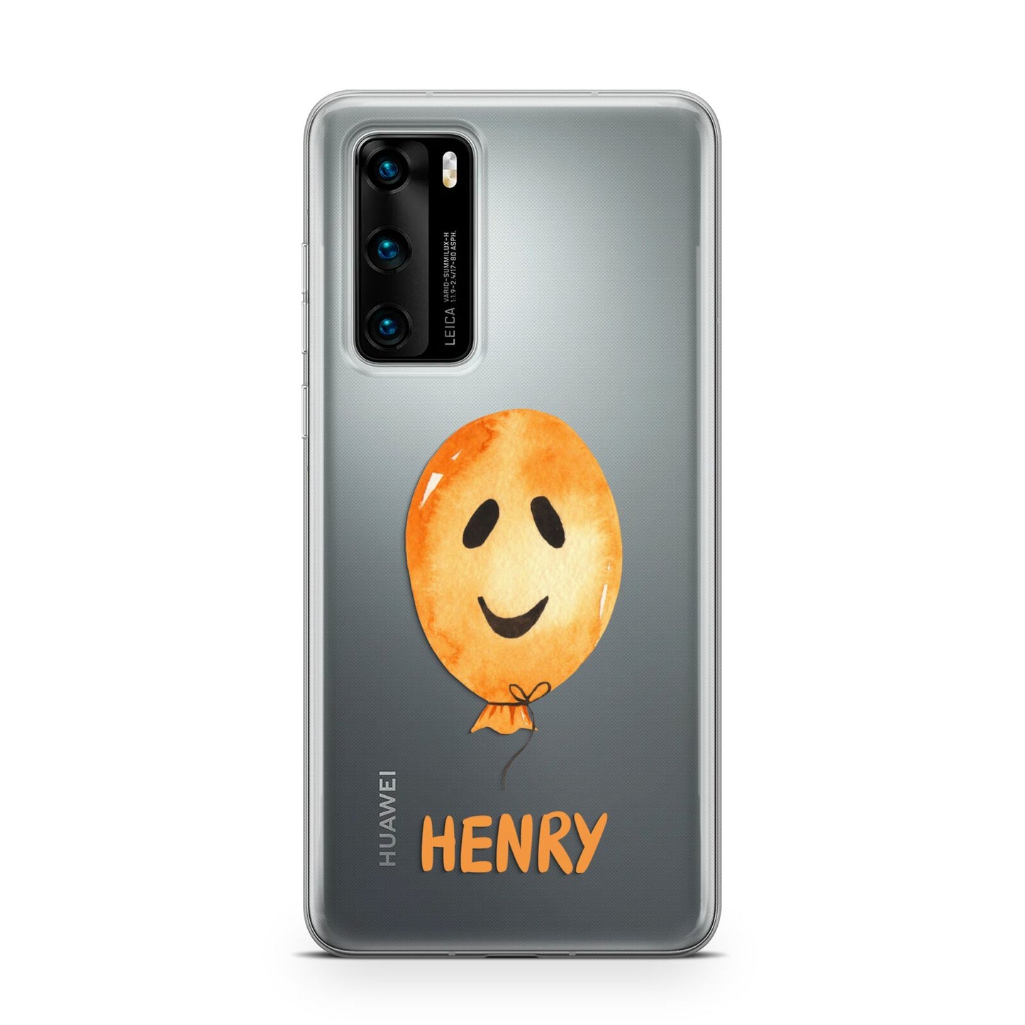 Orange Halloween Balloon Face Huawei P40 Phone Case