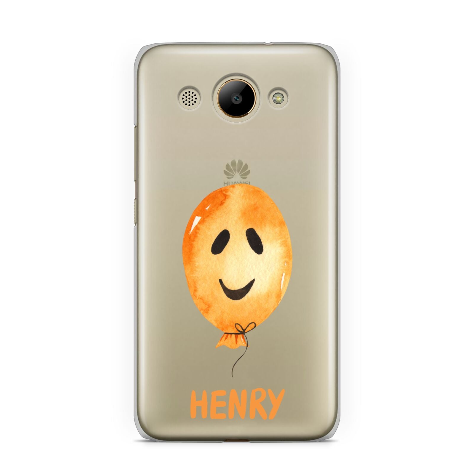 Orange Halloween Balloon Face Huawei Y3 2017