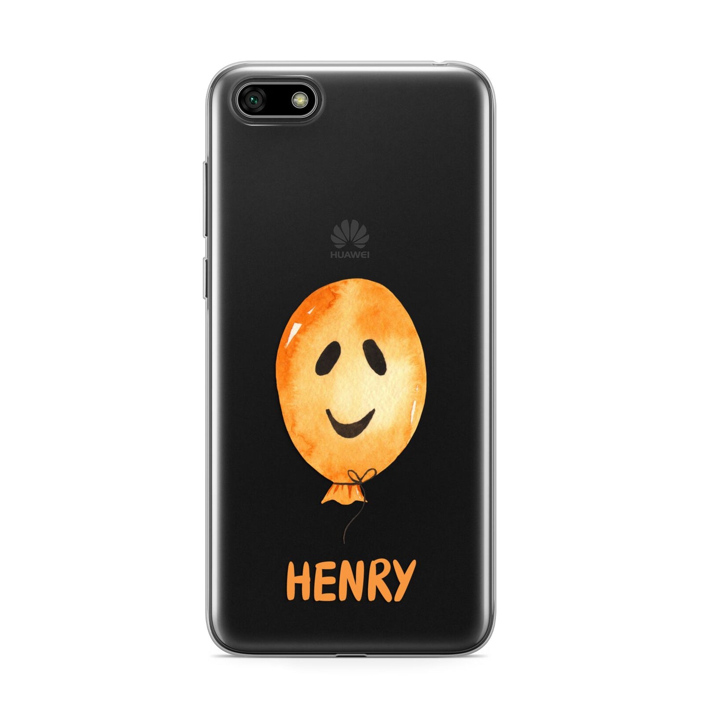 Orange Halloween Balloon Face Huawei Y5 Prime 2018 Phone Case