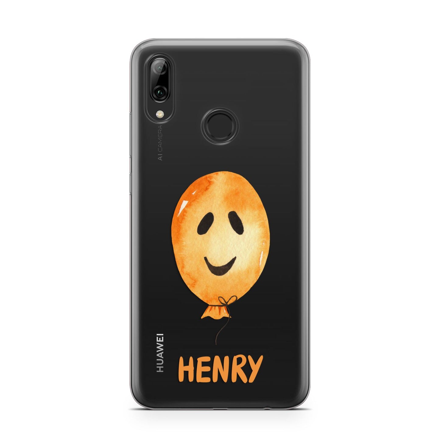 Orange Halloween Balloon Face Huawei Y7 2019