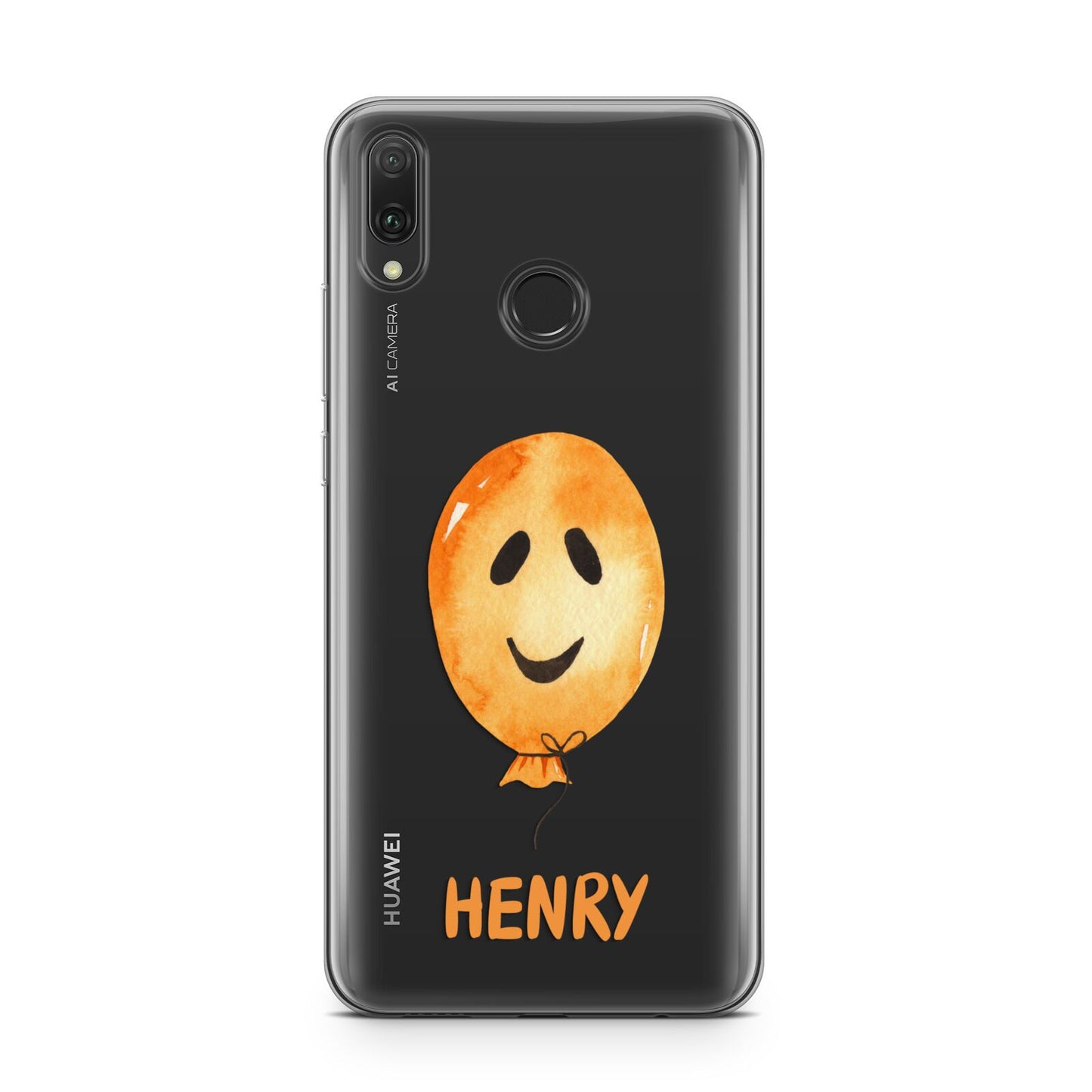 Orange Halloween Balloon Face Huawei Y9 2019