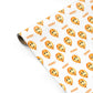 Orange Halloween Balloon Face Personalised Gift Wrap