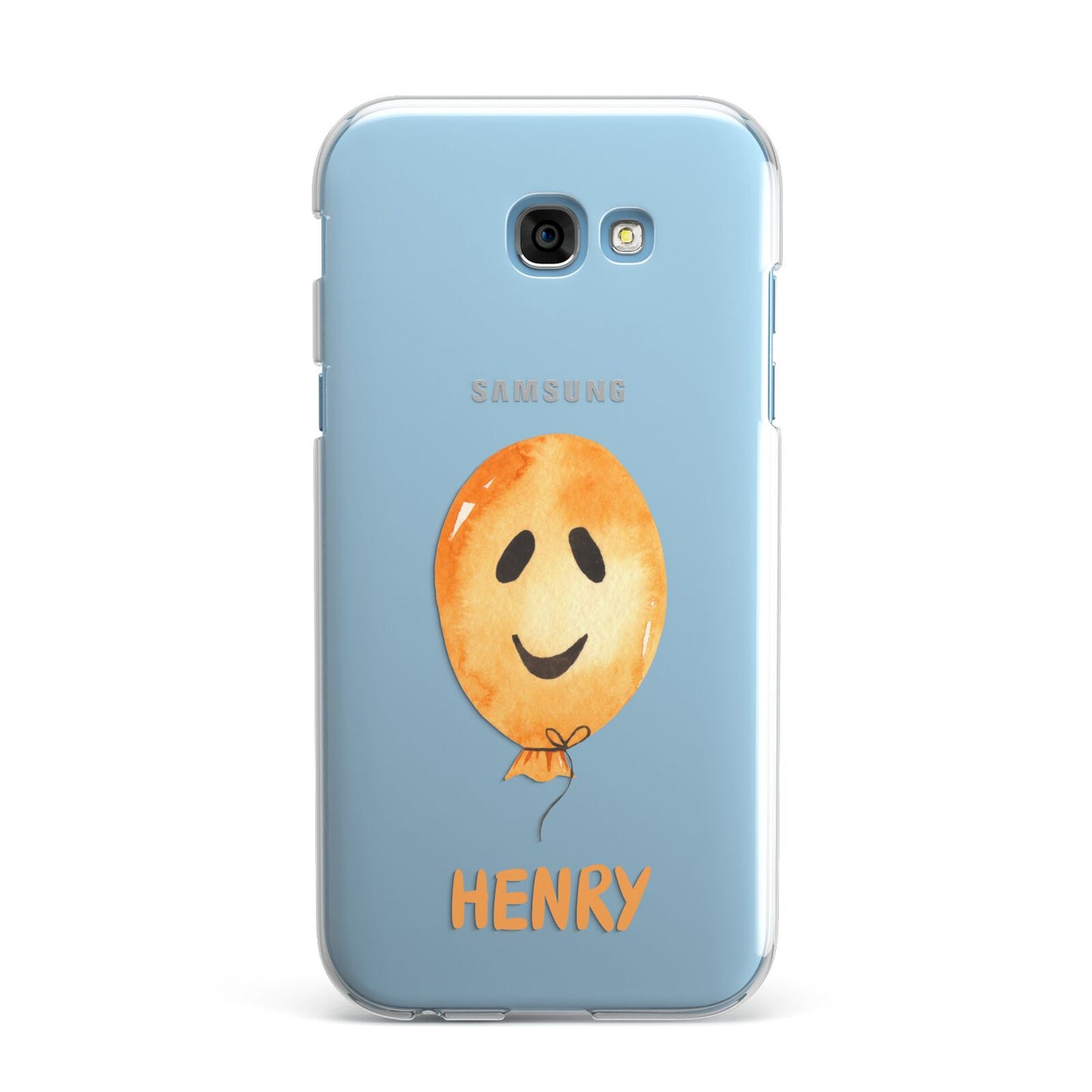 Orange Halloween Balloon Face Samsung Galaxy A7 2017 Case