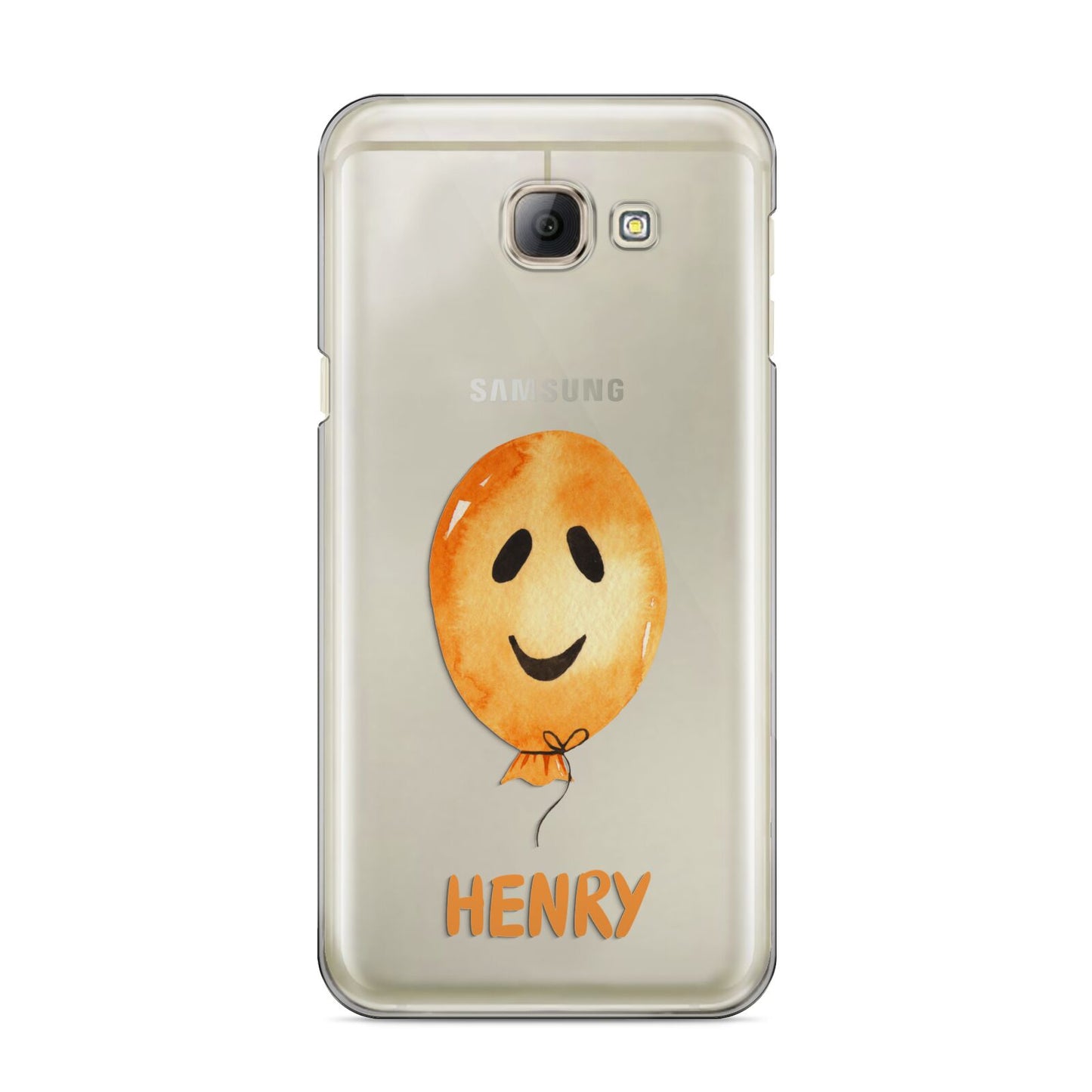 Orange Halloween Balloon Face Samsung Galaxy A8 2016 Case