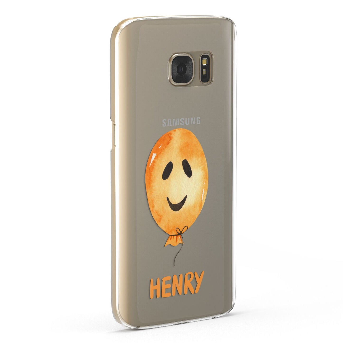 Orange Halloween Balloon Face Samsung Galaxy Case Fourty Five Degrees