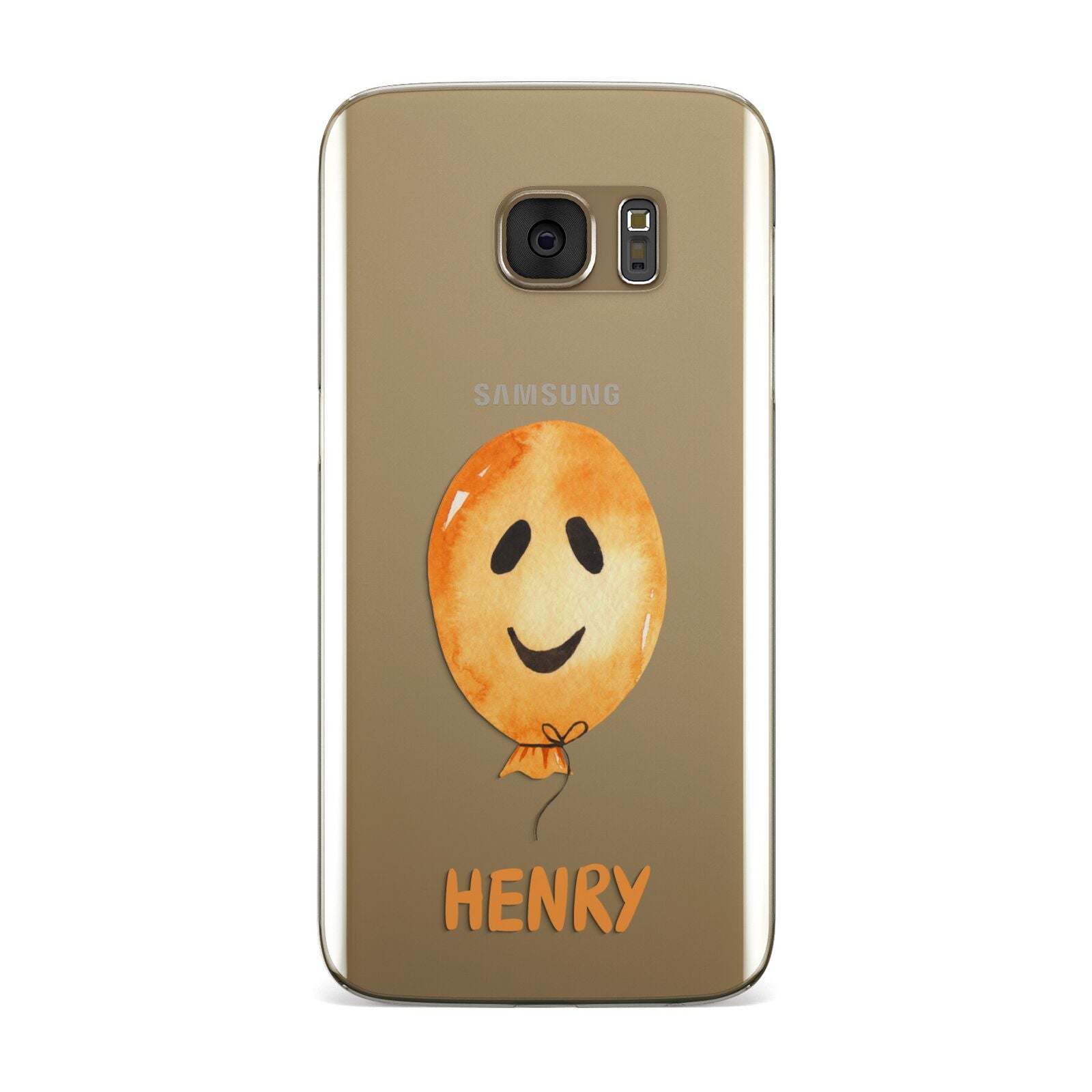 Orange Halloween Balloon Face Samsung Galaxy Case