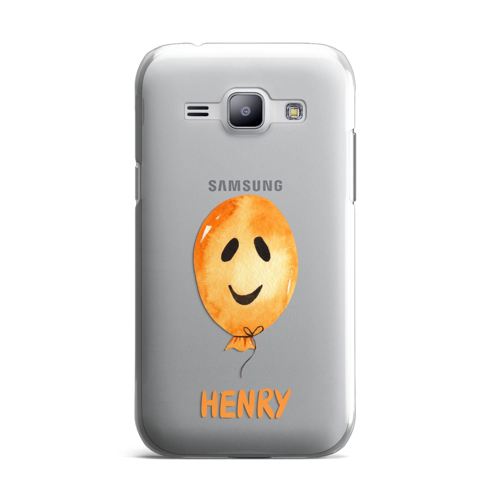 Orange Halloween Balloon Face Samsung Galaxy J1 2015 Case