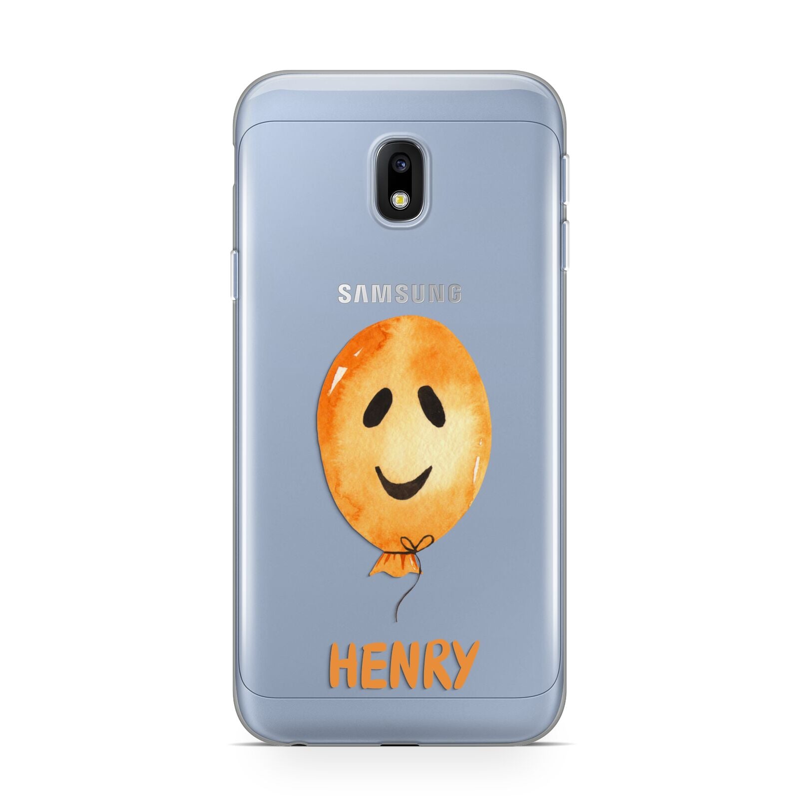 Orange Halloween Balloon Face Samsung Galaxy J3 2017 Case
