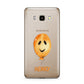 Orange Halloween Balloon Face Samsung Galaxy J7 2016 Case on gold phone