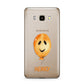 Orange Halloween Balloon Face Samsung Galaxy J7 2016 Case on gold phone