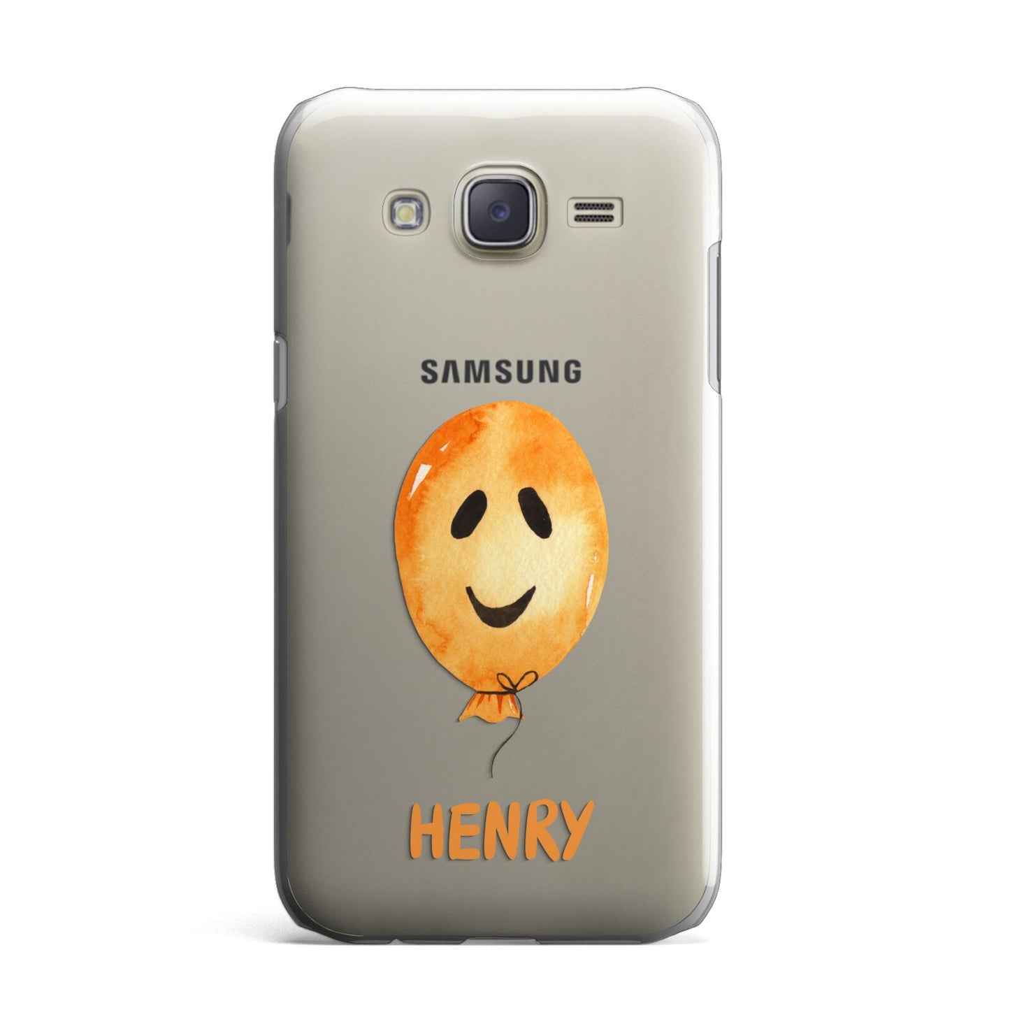 Orange Halloween Balloon Face Samsung Galaxy J7 Case
