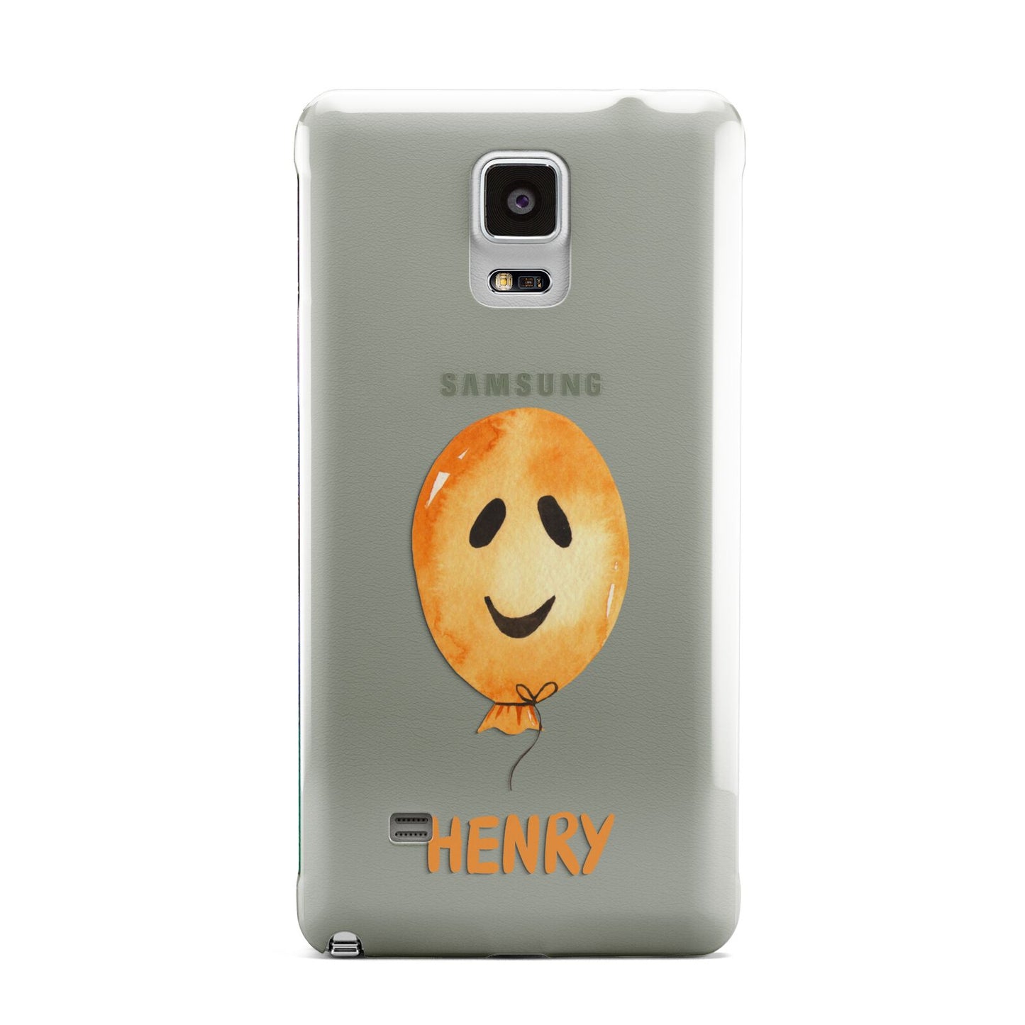Orange Halloween Balloon Face Samsung Galaxy Note 4 Case