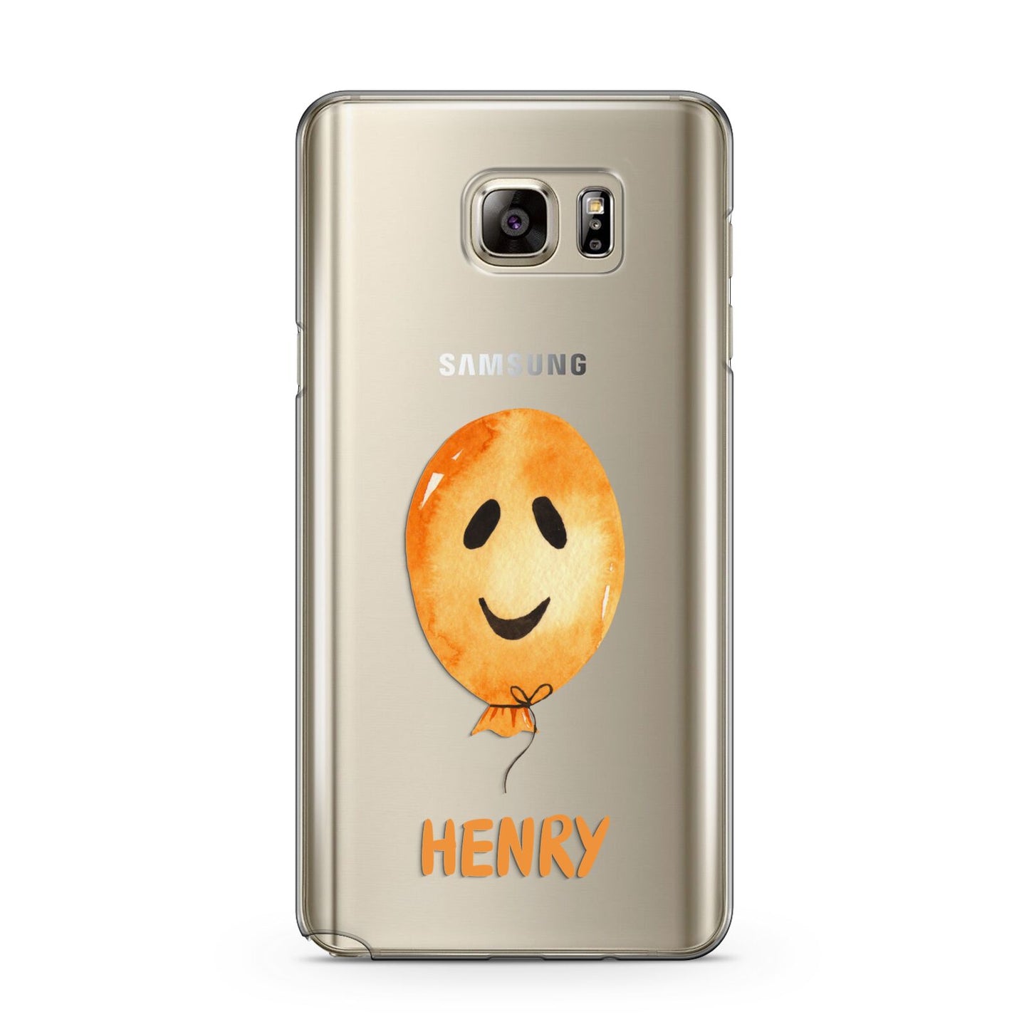 Orange Halloween Balloon Face Samsung Galaxy Note 5 Case