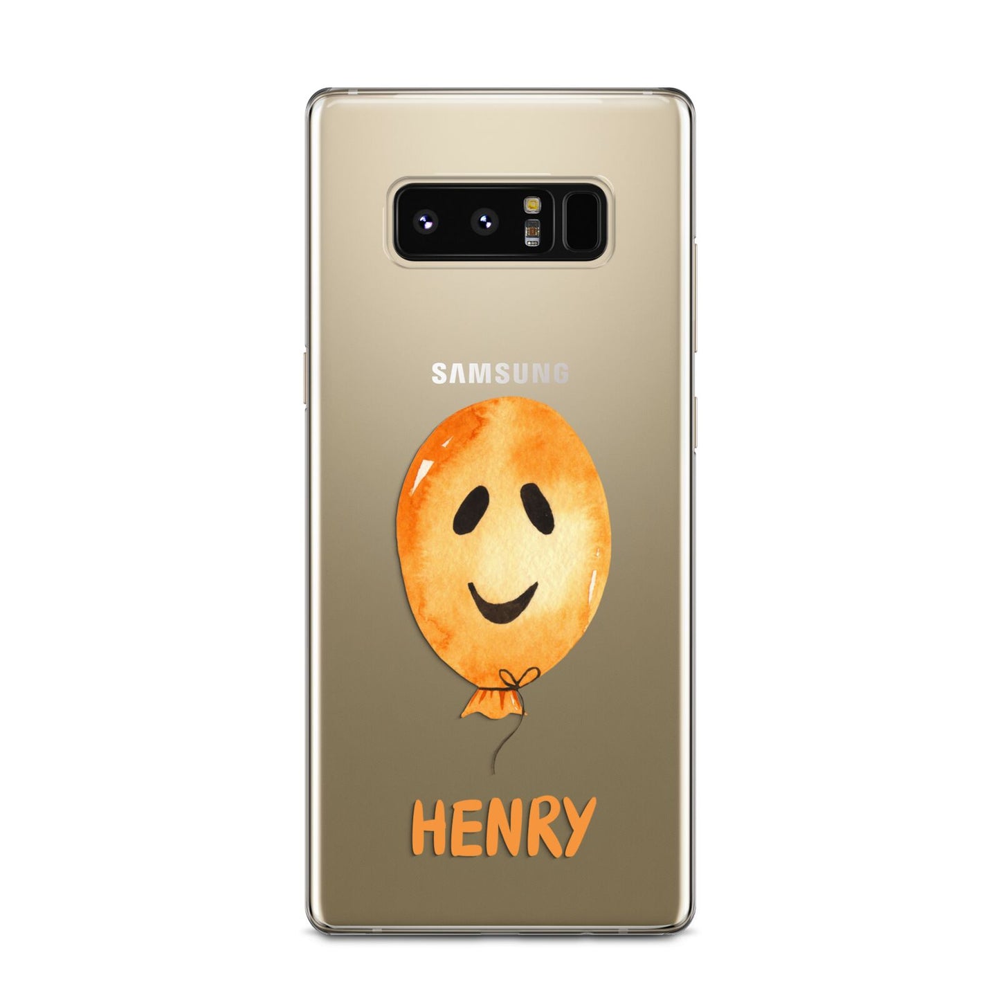 Orange Halloween Balloon Face Samsung Galaxy Note 8 Case