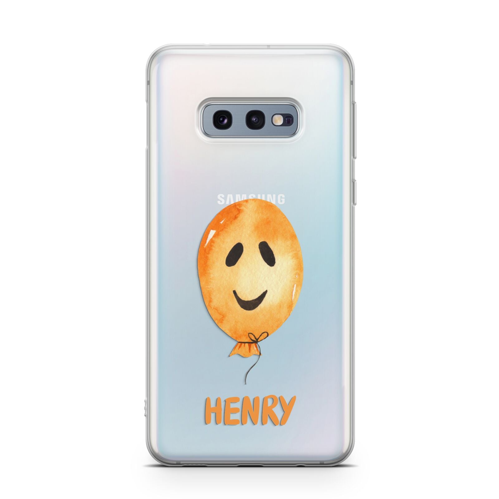 Orange Halloween Balloon Face Samsung Galaxy S10E Case