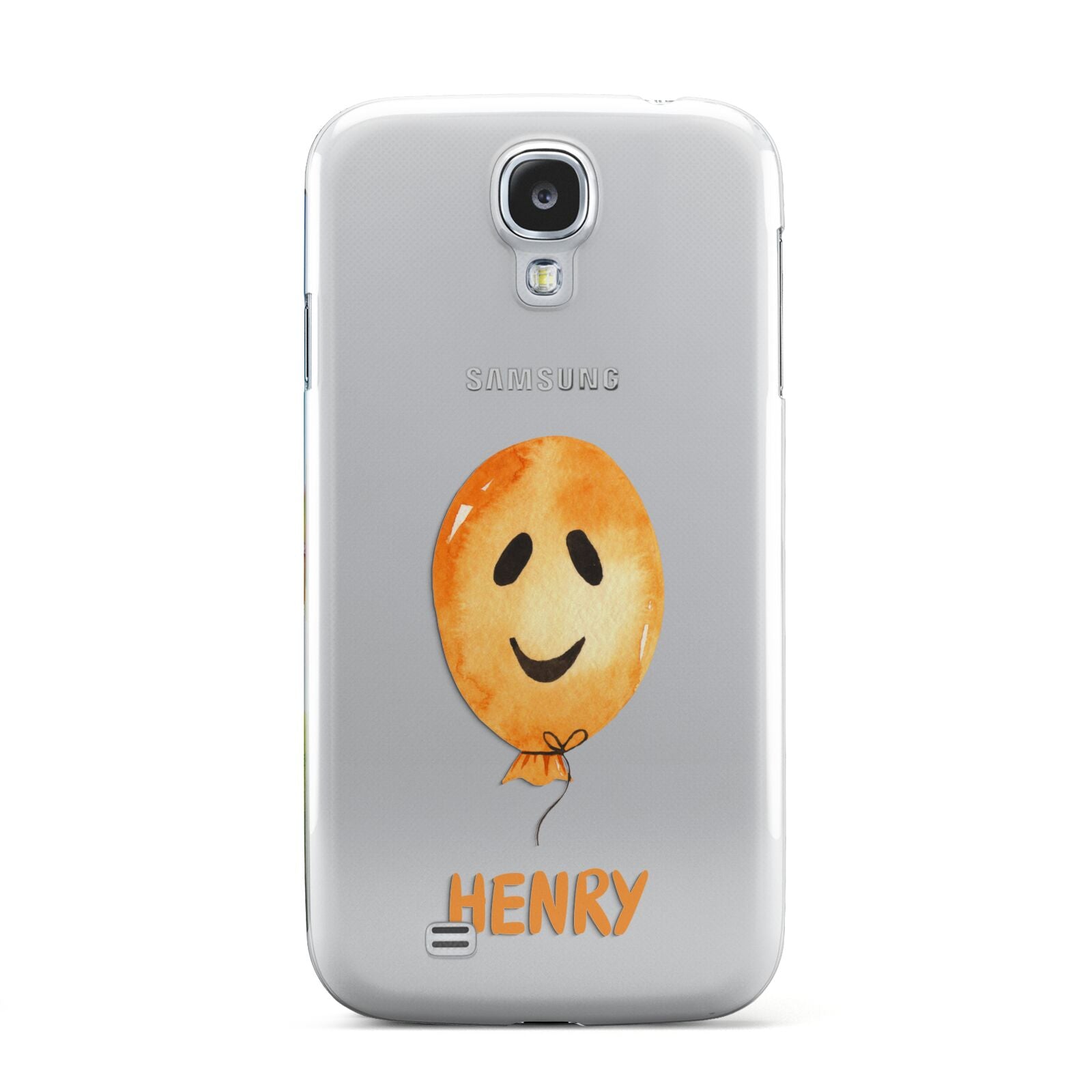 Orange Halloween Balloon Face Samsung Galaxy S4 Case