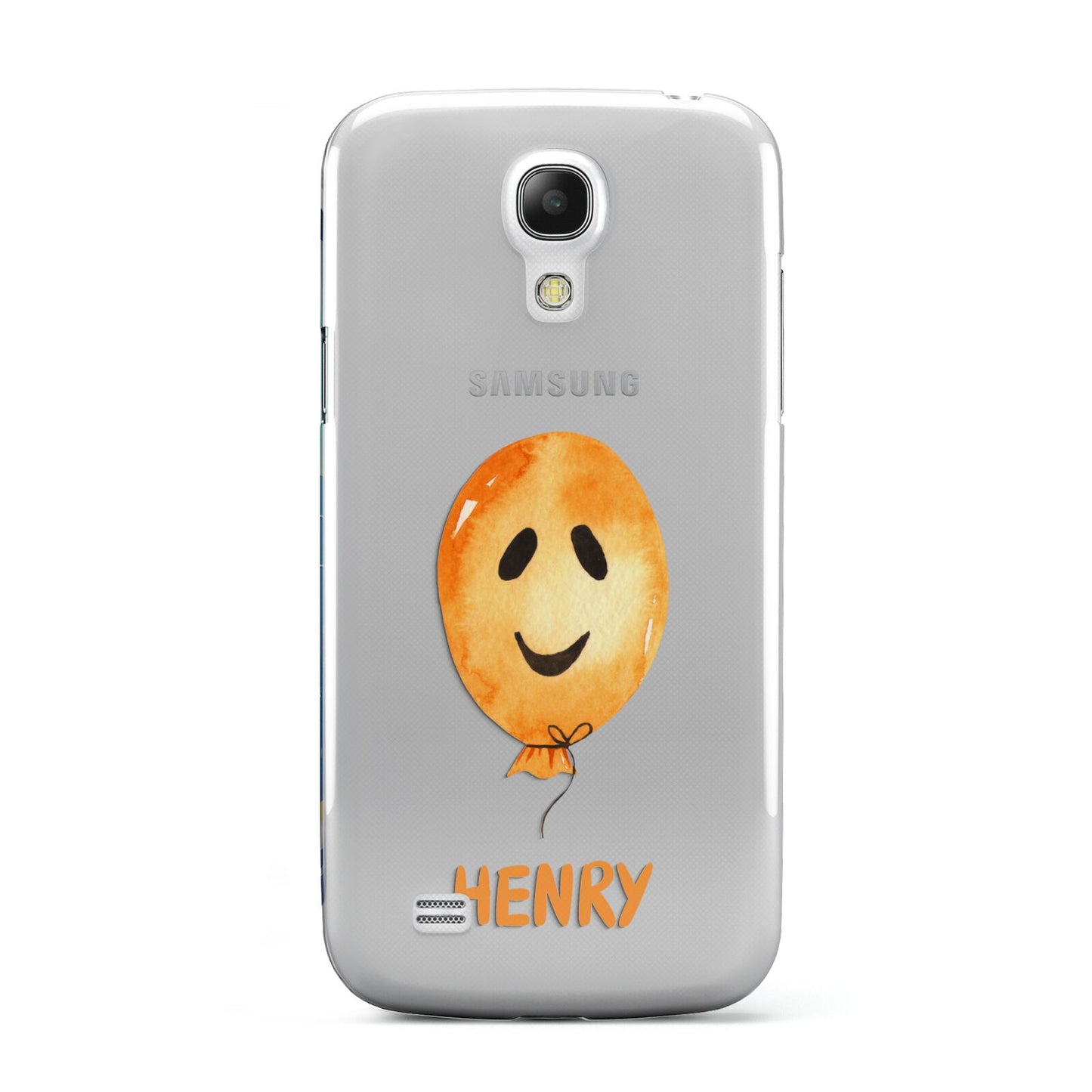 Orange Halloween Balloon Face Samsung Galaxy S4 Mini Case