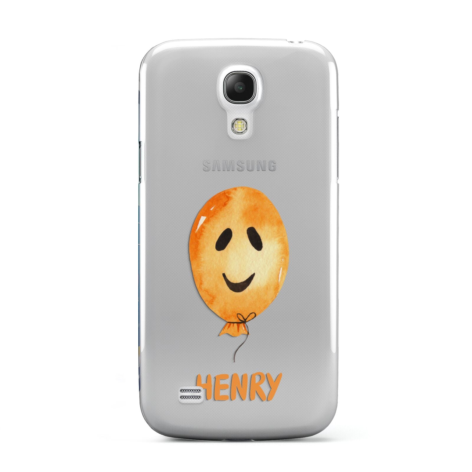 Orange Halloween Balloon Face Samsung Galaxy S4 Mini Case