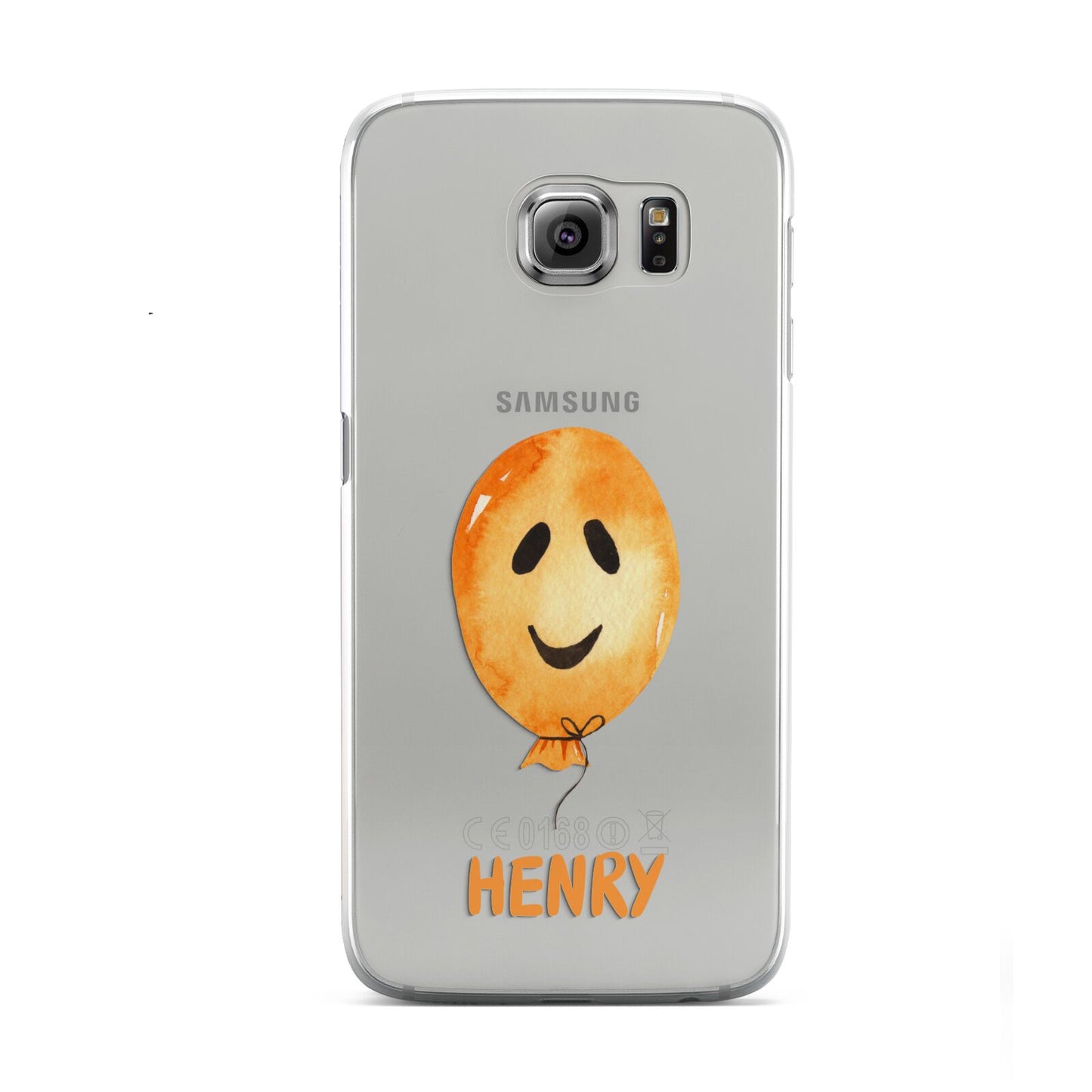 Orange Halloween Balloon Face Samsung Galaxy S6 Case