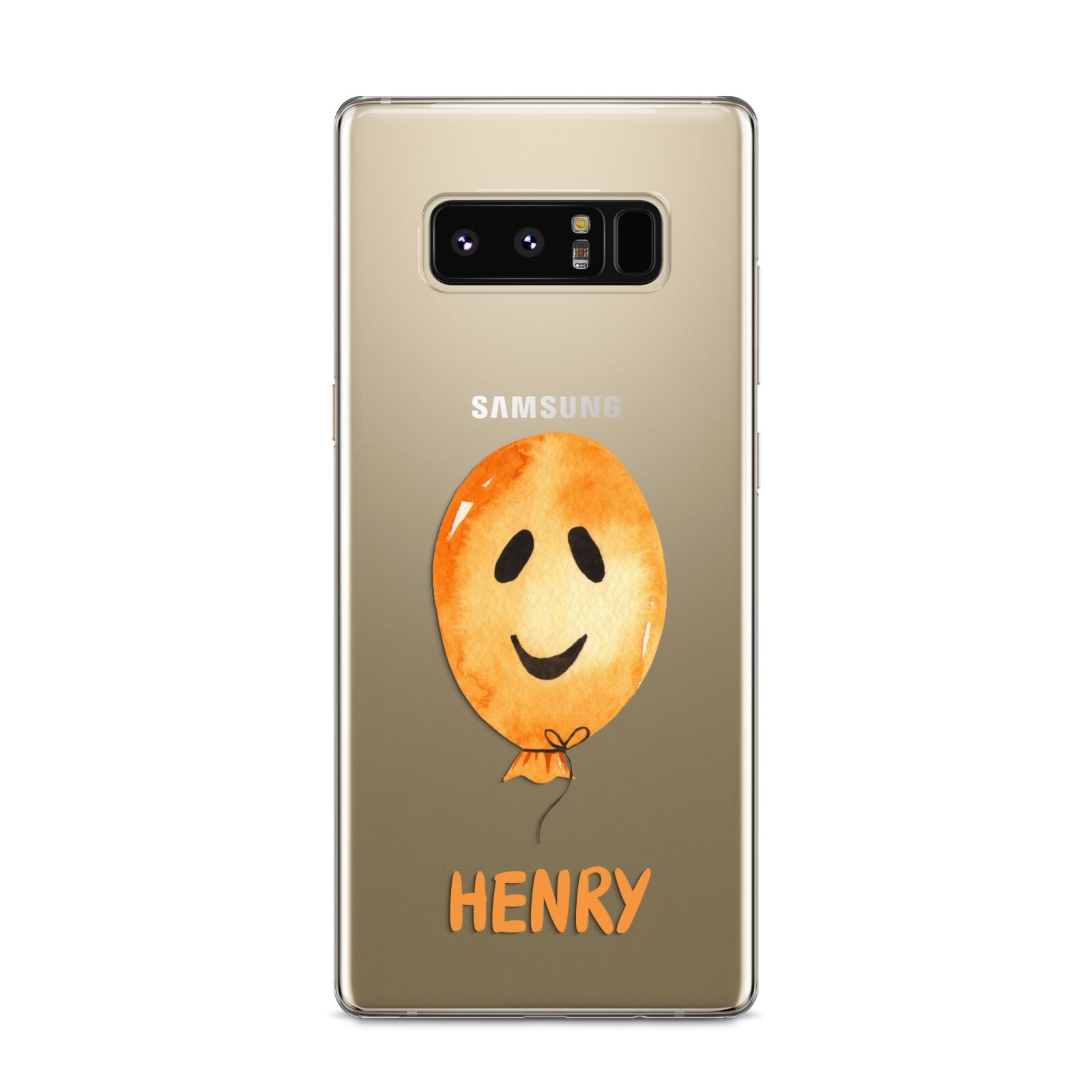 Orange Halloween Balloon Face Samsung Galaxy S8 Case