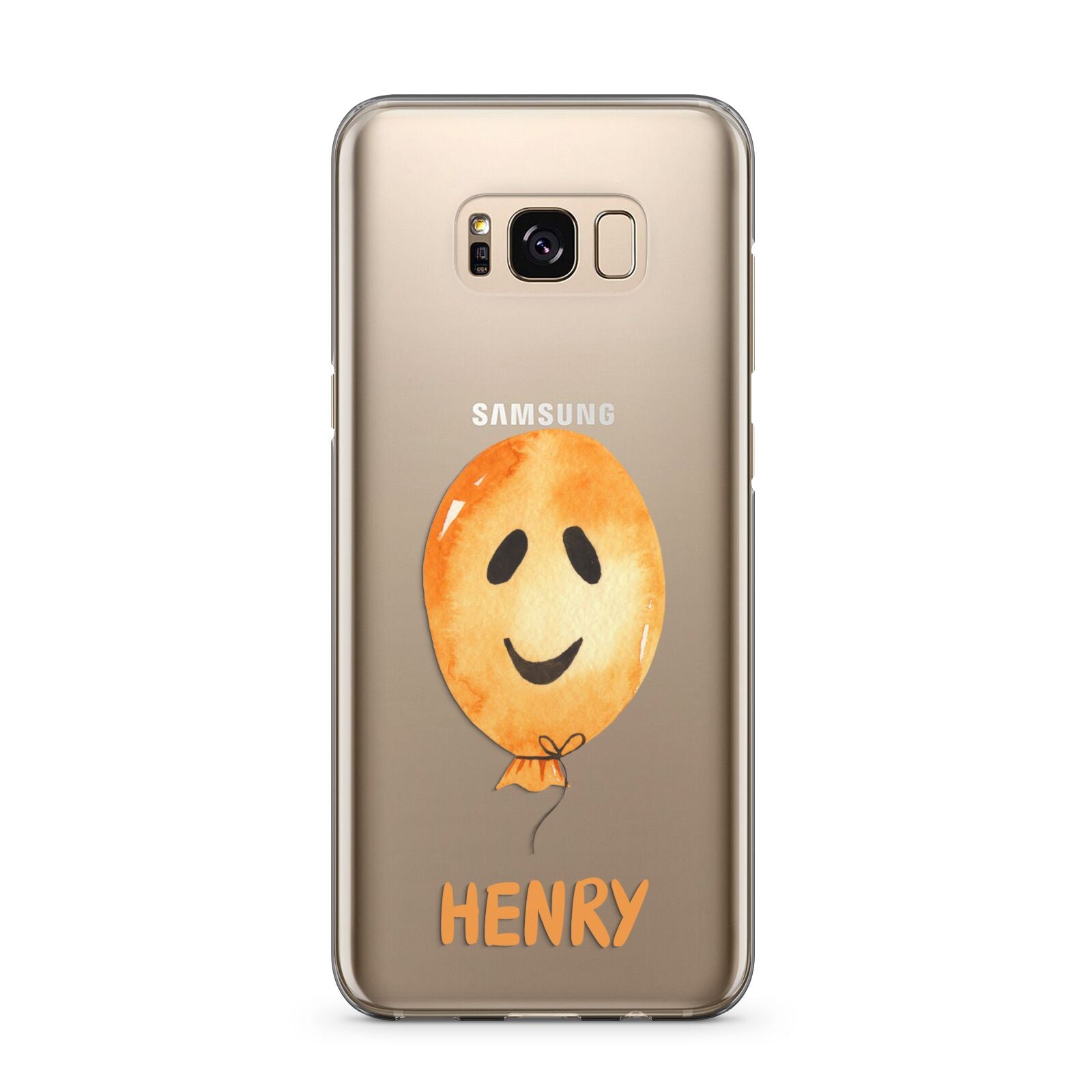 Orange Halloween Balloon Face Samsung Galaxy S8 Plus Case
