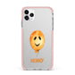 Orange Halloween Balloon Face iPhone 11 Pro Max Impact Pink Edge Case