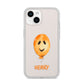 Orange Halloween Balloon Face iPhone 14 Clear Tough Case Starlight