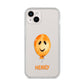 Orange Halloween Balloon Face iPhone 14 Plus Clear Tough Case Starlight