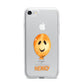 Orange Halloween Balloon Face iPhone 7 Bumper Case on Silver iPhone