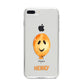 Orange Halloween Balloon Face iPhone 8 Plus Bumper Case on Silver iPhone